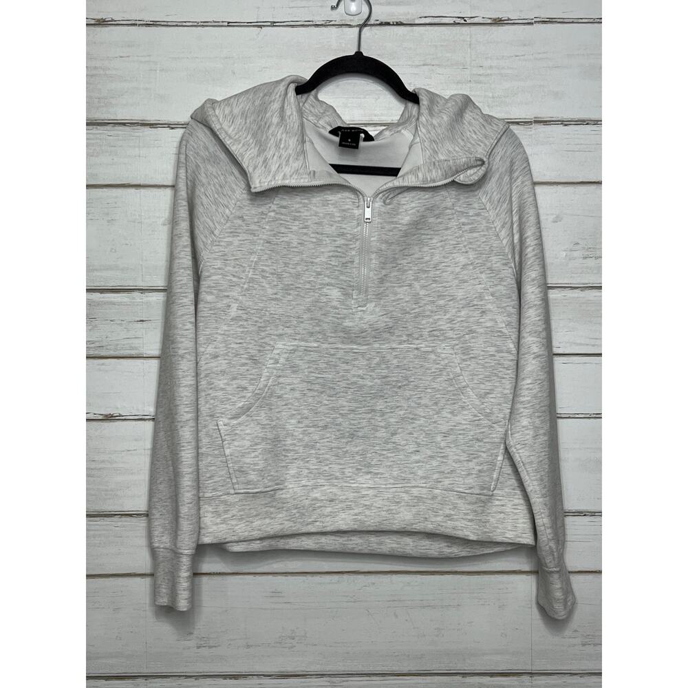 RAE MODE Half Zip Hoodie Small Gray Pullover Athleisure Sweatshirt Scuba